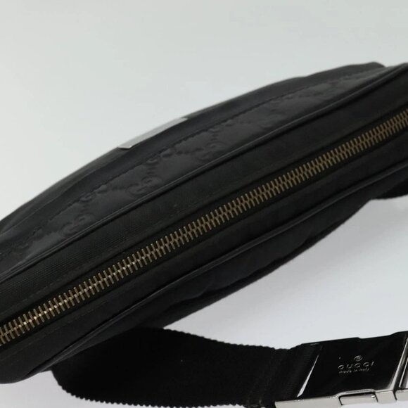 GUCCI Guccissima Waist bag Nylon Black 162417 Auth bs25059 - Picture 7 of 16